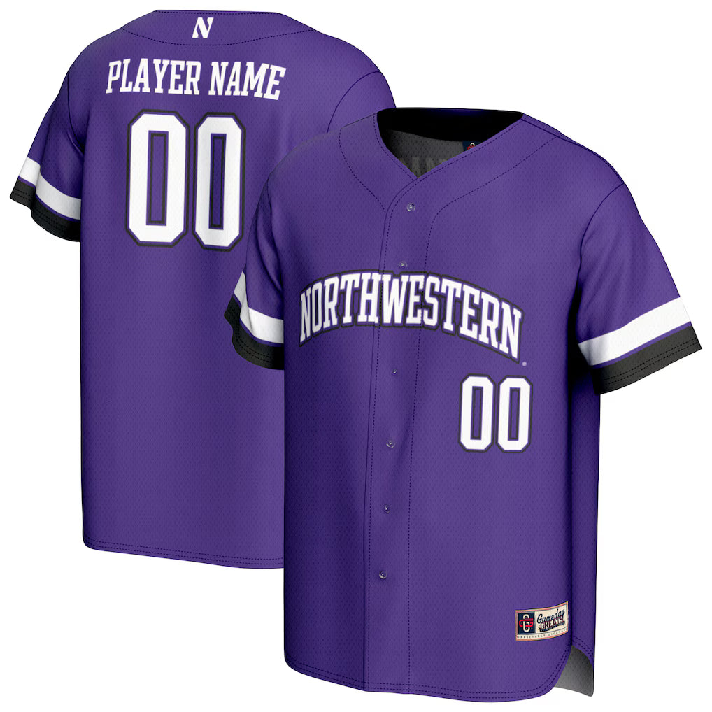 Northwestern Wildcats GameDay Greats NIL Pick-A-Player Lightweight Collegiate Baseball Fashion Jersey - Purple - NCAA