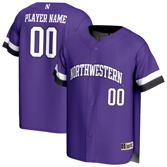 Northwestern Wildcats GameDay Greats NIL Pick-A-Player Lightweight Collegiate Baseball Fashion Jersey - Purple - NCAA