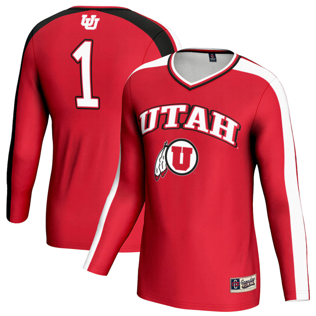 Utah Utes GameDay Greats  #1 Lightweight Volleyball Fashion Jersey - Red -