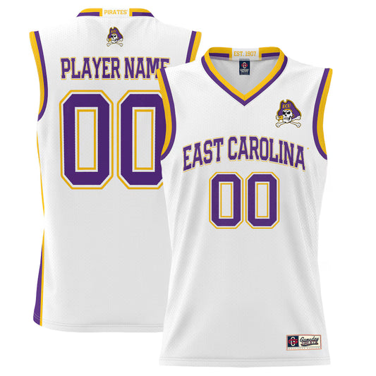 ECU Pirates GameDay Greats Lightweight NIL Pick-A-Player Basketball Jersey - White - NCAA