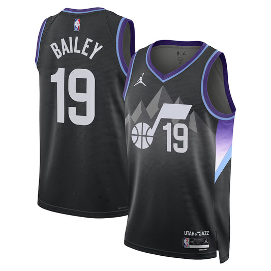 Ace Bailey Utah Jazz Swingman Player Jersey - Statement Edition - Black