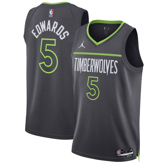 Anthony Edwards Minnesota Timberwolves Swingman Jersey - Statement Edition - Charcoal