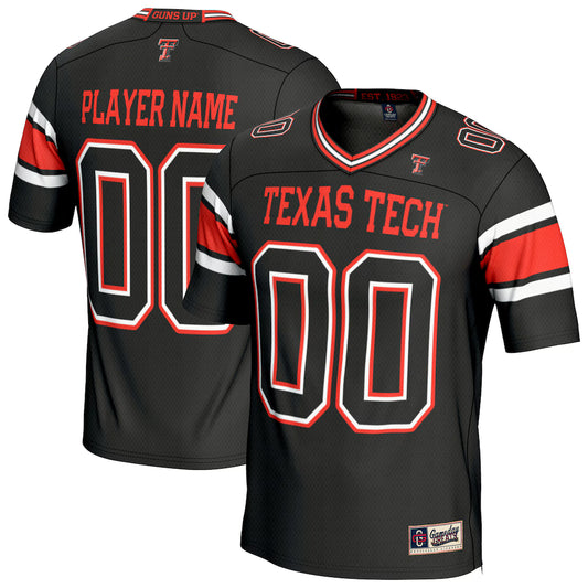 Texas Tech Red Raiders GameDay Greats Personalized Football Fashion Jersey - Black -