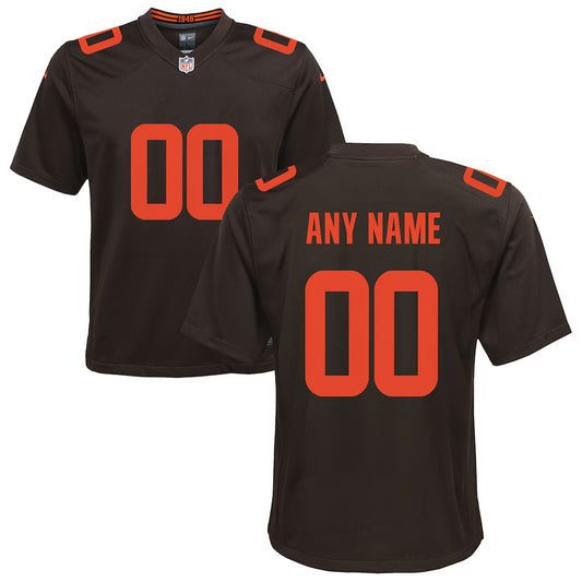 Cleveland Browns Youth Alternate Custom Game Jersey - Brown - NFL